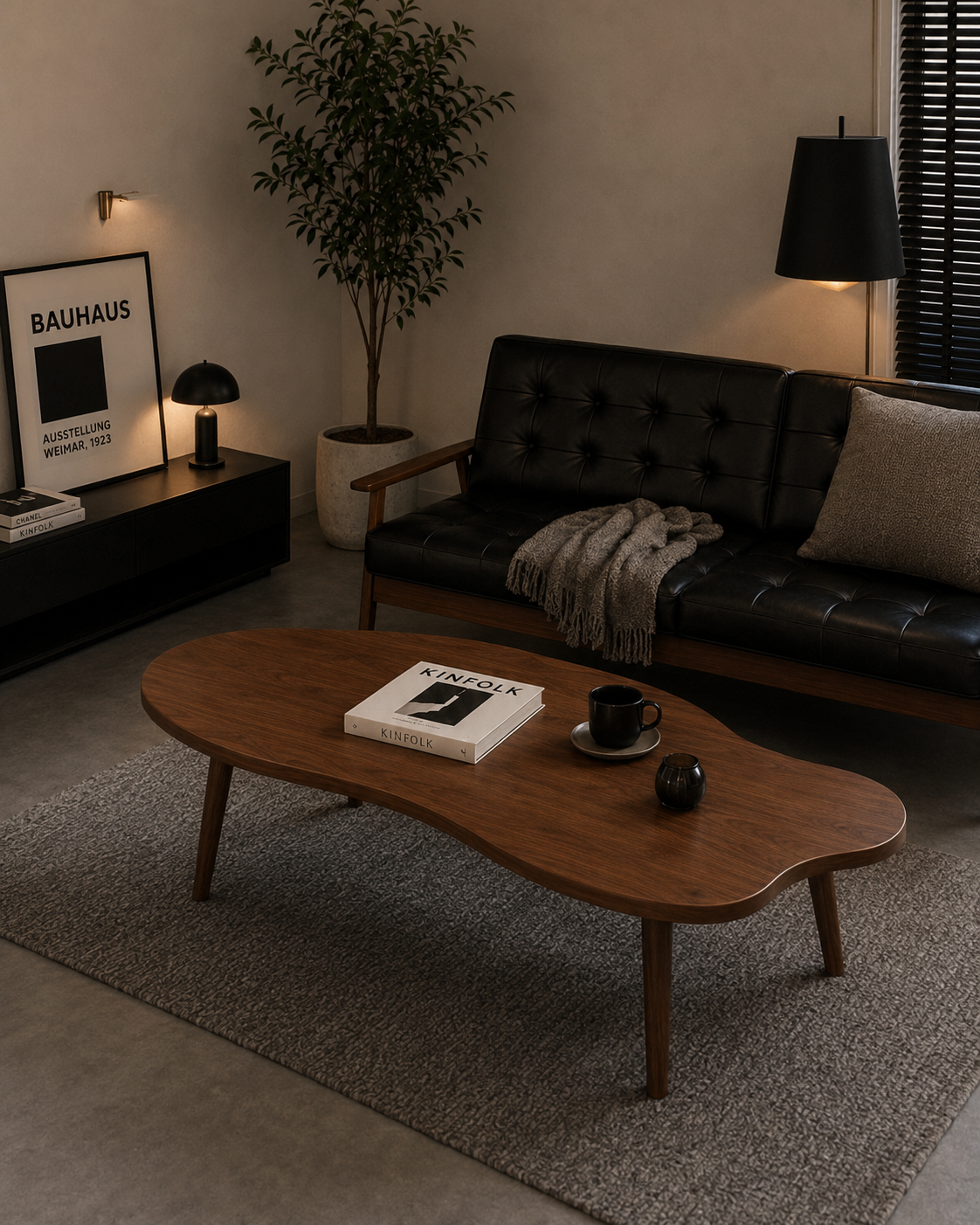 SMIVA Cloud Coffee Table with Storage – Modern Wooden Center Table