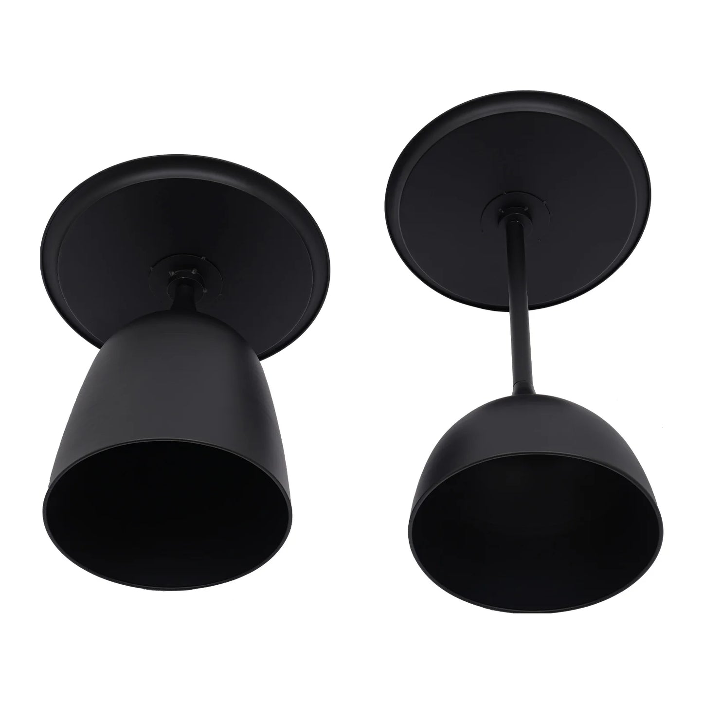 2 Sizes Nesting Iron round Side Tables Matte Black High-Temp Baking Anti-Scratch Rustproof Raised Edge Prevent Item Slip Wide Stable Base Each Holds 4KG Fast Assembly Modern End Table for Living Room Bedroom Balcony Practical Housewarming Gift