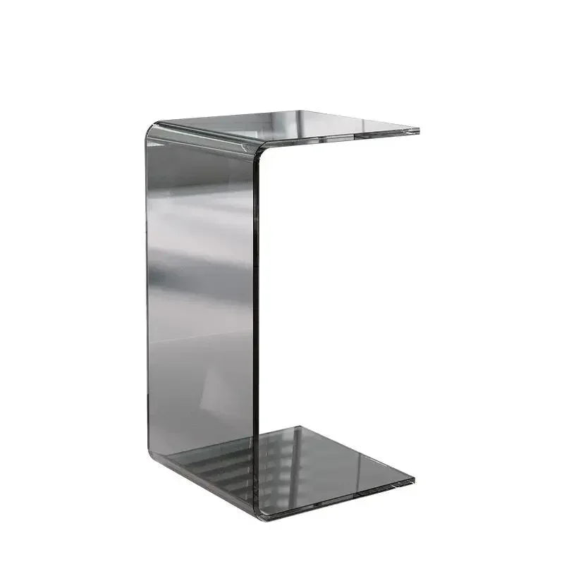 Acrylic Side Table Transparent Light Luxury Sofa Side Table Living Room Italian Bay Window Side Table C-Shaped Coffee Tables