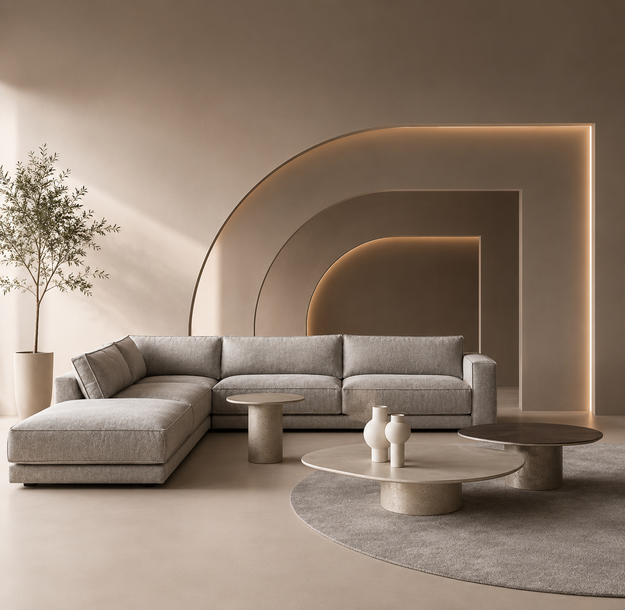 SMIVA Irregular Modern Coffee Table