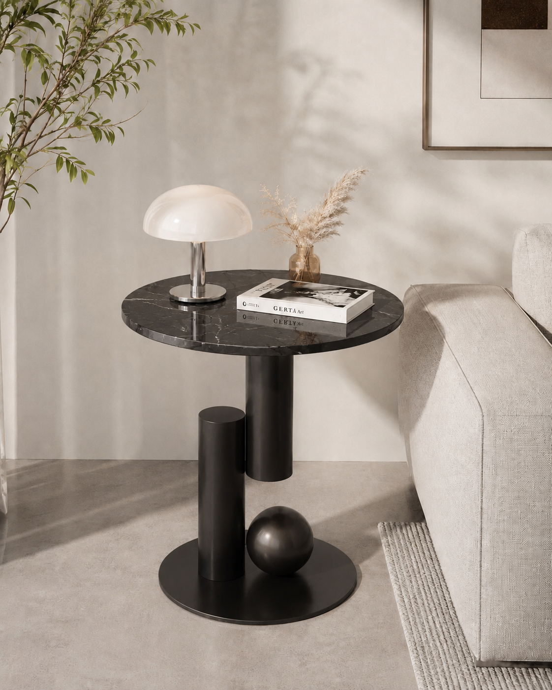 Living Room Sofa, Small Coffee Table, Side Cabinet, Living Room Home, Light Luxury Bedside Table, Balcony, Simple and Creative