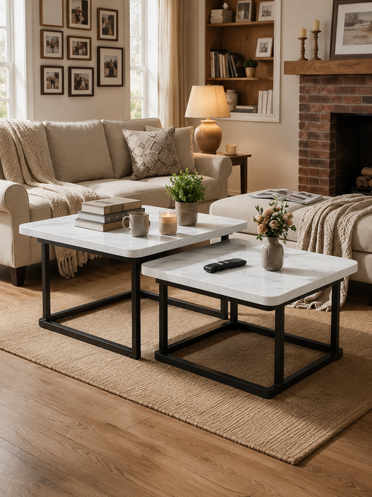 SMIVA Square Nesting Coffee Table Set