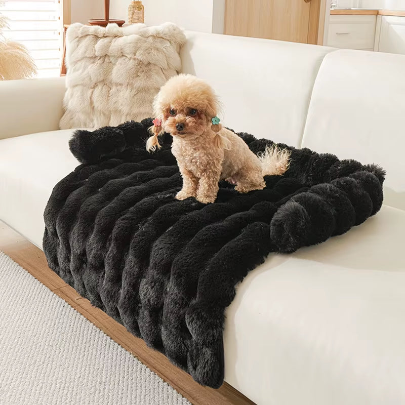 New Faux Rabbit Fur Large Dog Mat Cat Bed Pet Mattress Fun Luxury Plush Pet Bed Suitable for Small to Medium Dogs and Cats