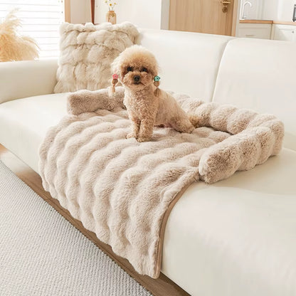 New Faux Rabbit Fur Large Dog Mat Cat Bed Pet Mattress Fun Luxury Plush Pet Bed Suitable for Small to Medium Dogs and Cats