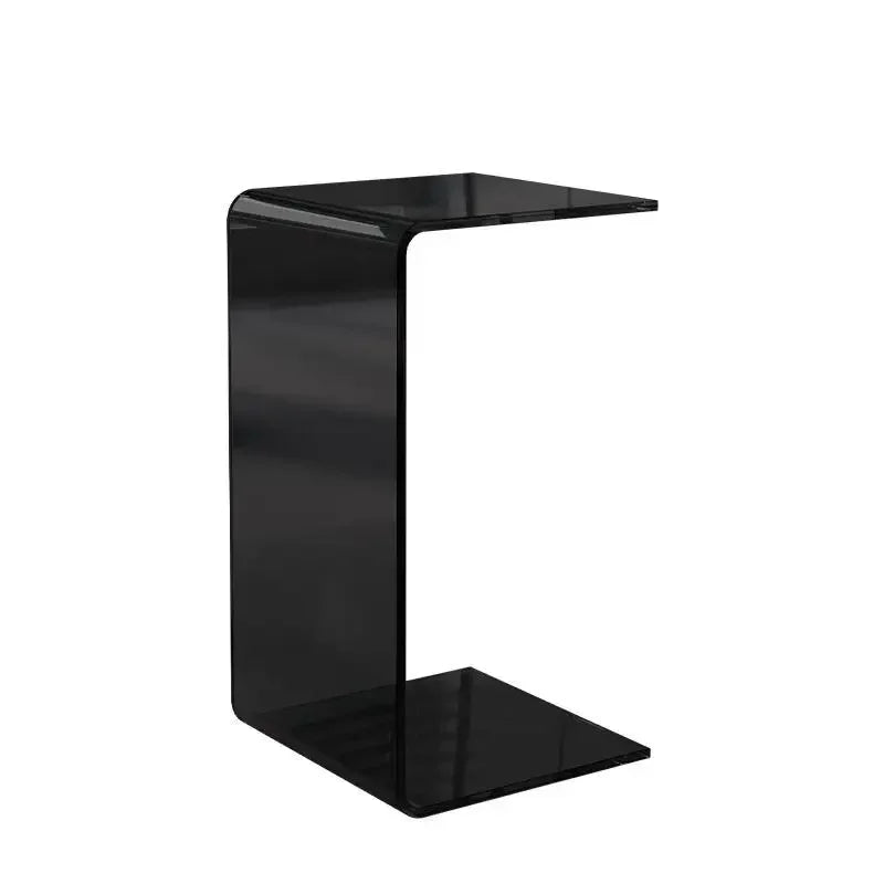 Acrylic Side Table Transparent Light Luxury Sofa Side Table Living Room Italian Bay Window Side Table C-Shaped Coffee Tables