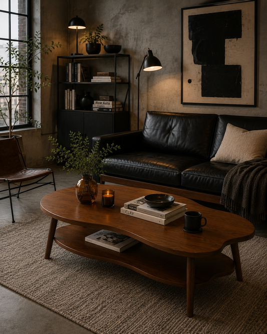 SMIVA Cloud Coffee Table with Storage – Modern Wooden Center Table