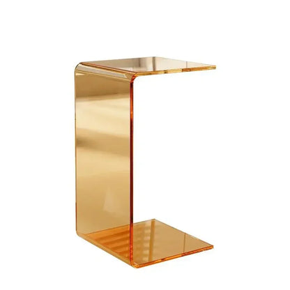 Acrylic Side Table Transparent Light Luxury Sofa Side Table Living Room Italian Bay Window Side Table C-Shaped Coffee Tables