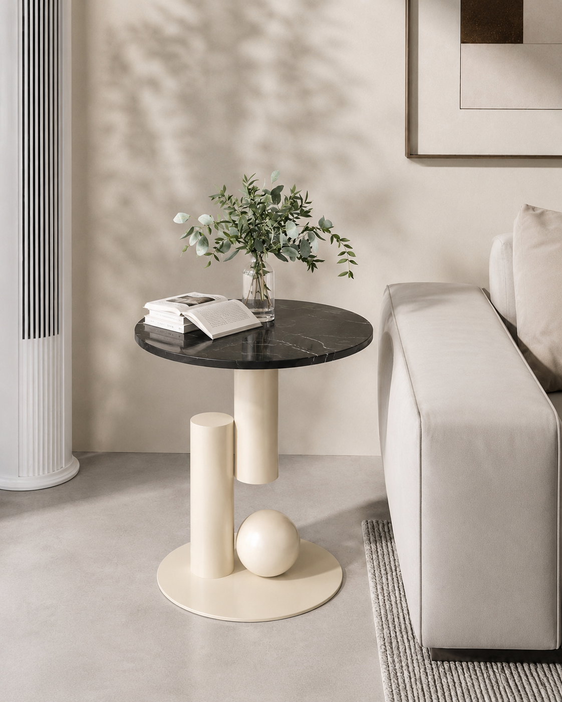 Living Room Sofa, Small Coffee Table, Side Cabinet, Living Room Home, Light Luxury Bedside Table, Balcony, Simple and Creative