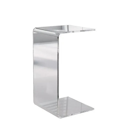 Acrylic Side Table Transparent Light Luxury Sofa Side Table Living Room Italian Bay Window Side Table C-Shaped Coffee Tables