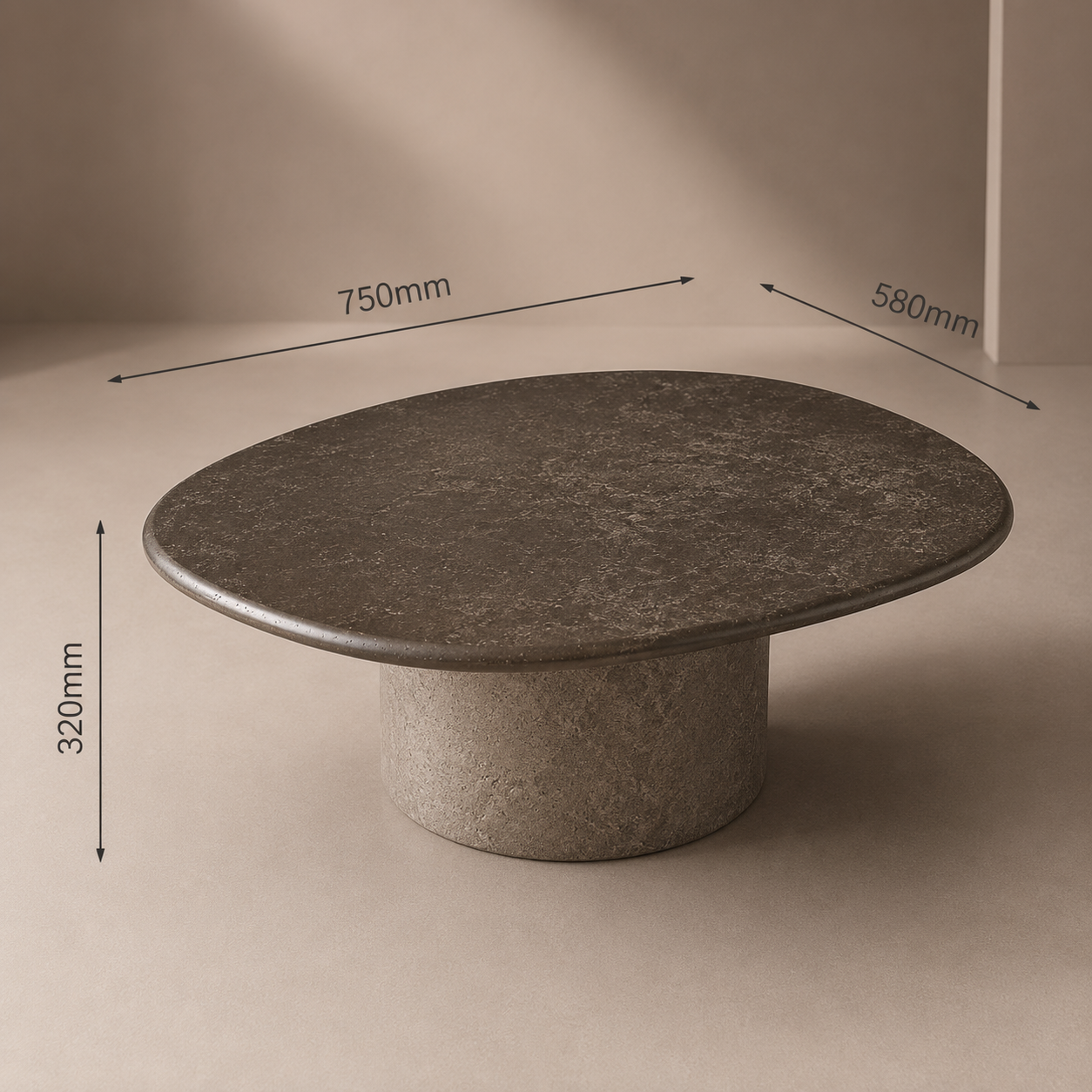 SMIVA Irregular Modern Coffee Table