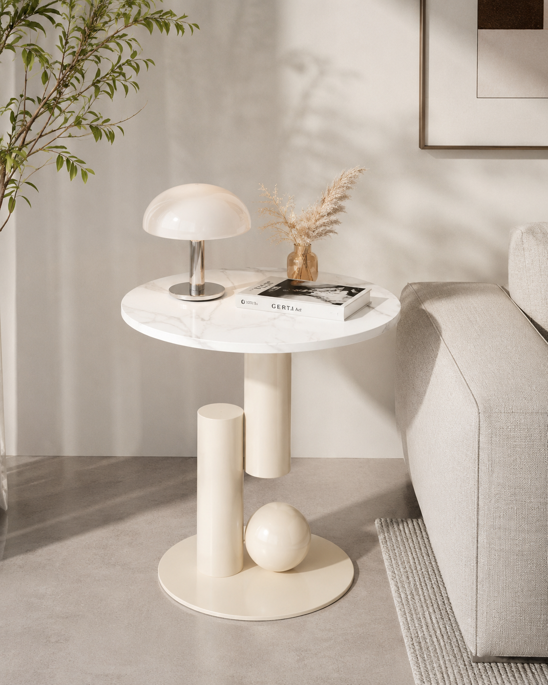 Living Room Sofa, Small Coffee Table, Side Cabinet, Living Room Home, Light Luxury Bedside Table, Balcony, Simple and Creative