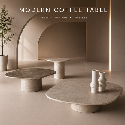 SMIVA Irregular Modern Coffee Table