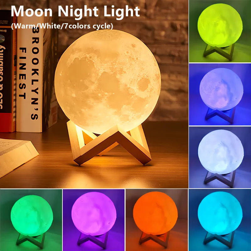 Moon Lamp – 3D LED Night Light