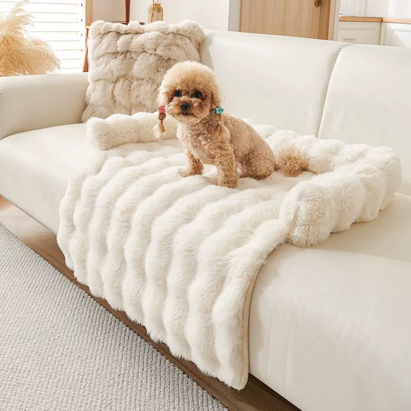 New Faux Rabbit Fur Large Dog Mat Cat Bed Pet Mattress Fun Luxury Plush Pet Bed Suitable for Small to Medium Dogs and Cats