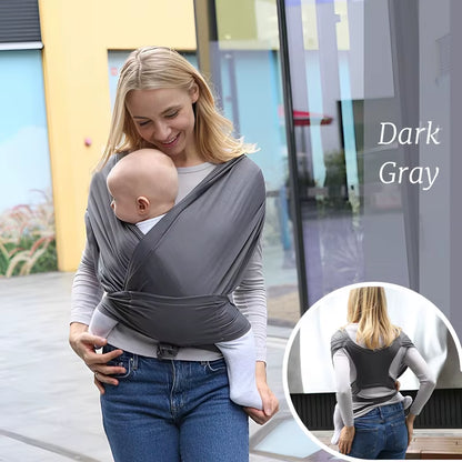 PANGDUBE Ergonomic Baby Wrap Sling Carrier Soft Cotton Kangaroo Sling for Newborns to 36 Months Comfortable Front Baby Carrier