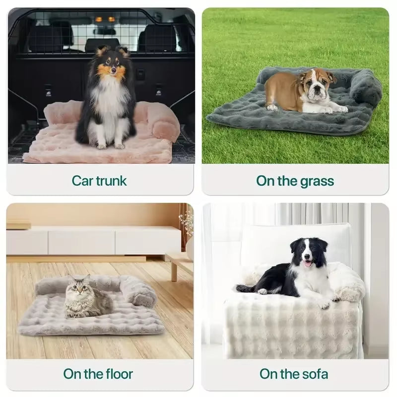 New Faux Rabbit Fur Large Dog Mat Cat Bed Pet Mattress Fun Luxury Plush Pet Bed Suitable for Small to Medium Dogs and Cats